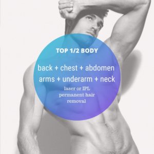 Laser, IPL hair removal for men, back, chest, arms, Sydney